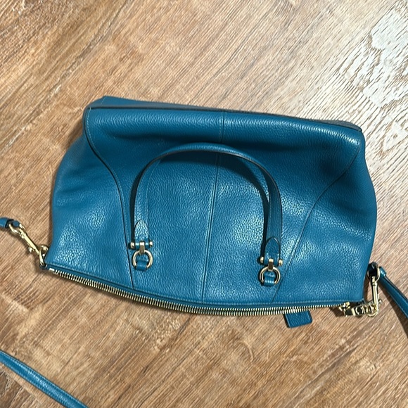Coach Teal Purse - Picture 3 of 6